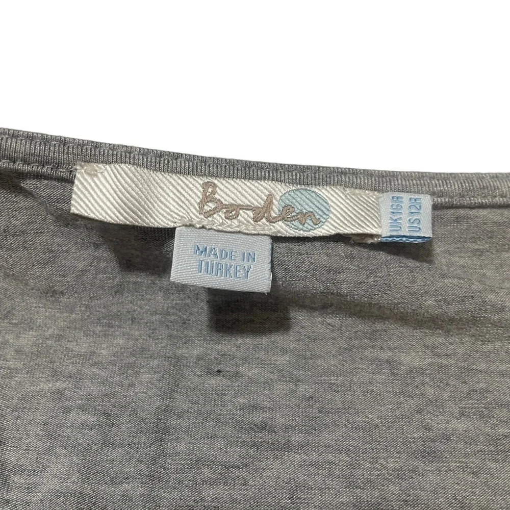 Boden 12R Gray Baby‎ Doll Tunic Top Womens